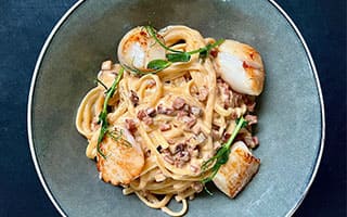 Recette de Chef - Linguine St Jacques et chorizo | METRO