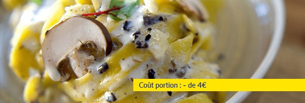 Recette de chef - Fettuccine à la crème de tartufata et burratina