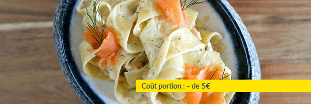 Recette de chef - Pappardelle aux deux saumons