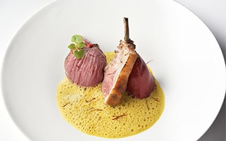 Recette de Chef - Agneau en 3 cuissons, piquillos, safran