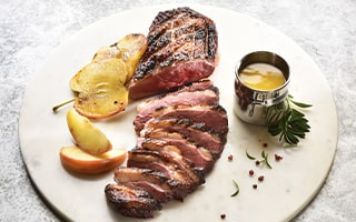 Recette de Chef - Magret de canard miel & pomme fruit