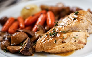 Recettes de chefs | Suprême de pintade et ses champignons