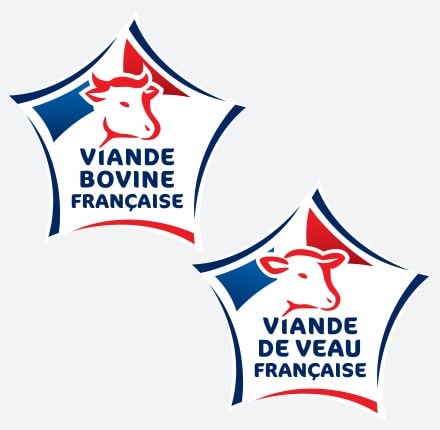 Les logos Viande bovine française et Viande de veau française