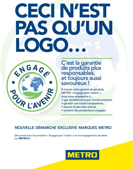 Affiche sur la démarche Engagé pour l'avenir de METRO
