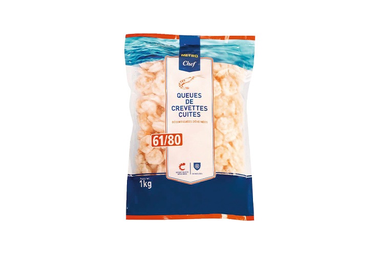 Les queues de crevettes cuites METRO Chef