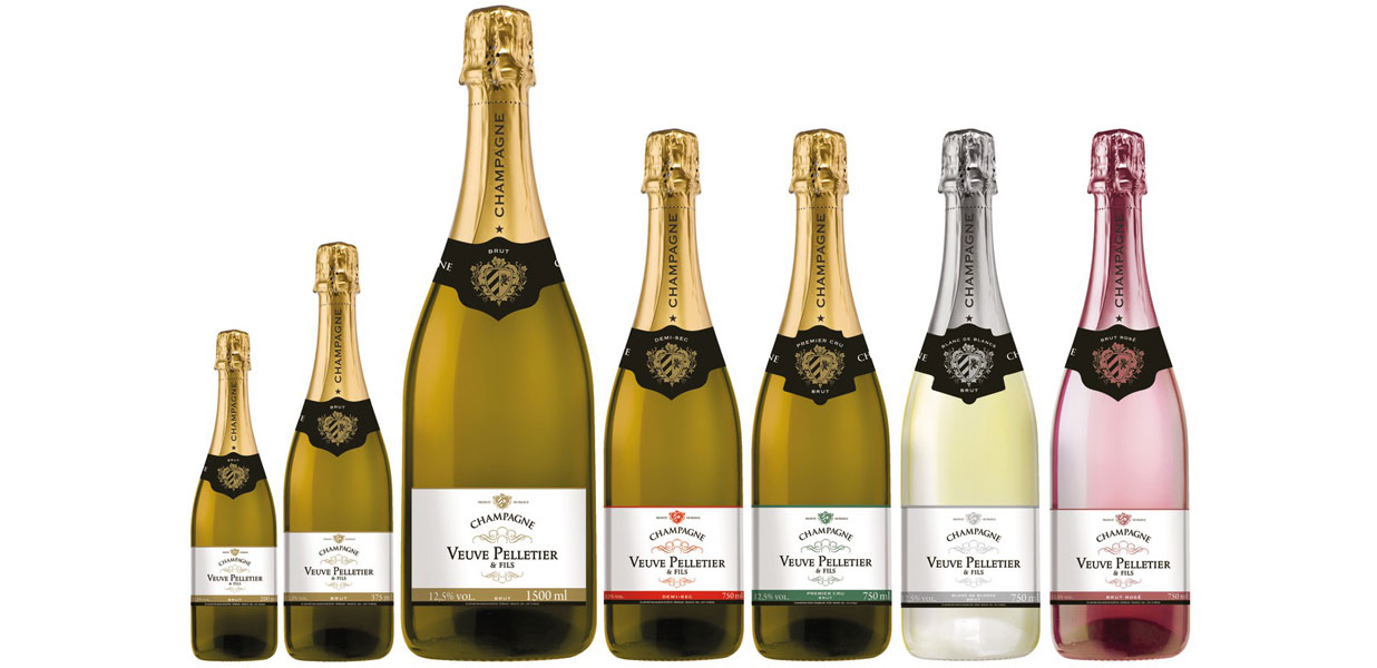 Différents formats de bouteilles de Champagne sont disponibles 