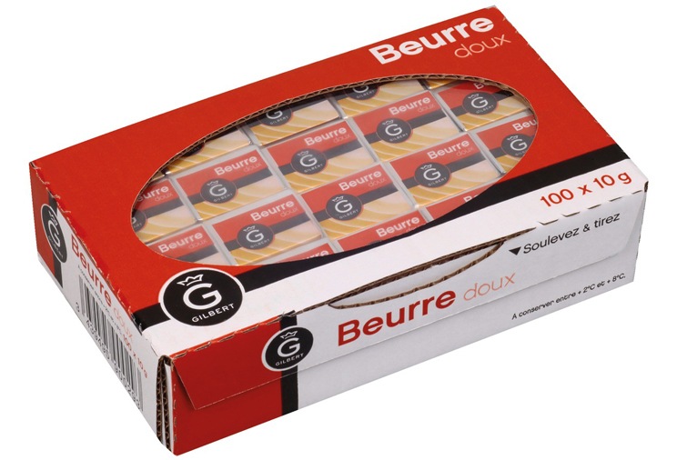Boite de cent micro-pains de beurre doux de 10g