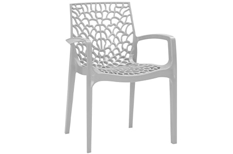 METRO PROFESSIONAL Fauteuil Maurage en resine Saphir gris perle