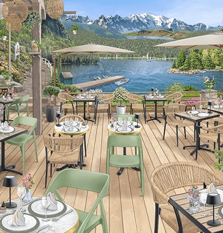 Illustration Guide #terrasse 2025 METRO – Tendance Vue sur lac