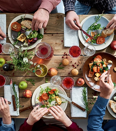 Repas vegan au restaurant