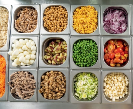 Assortiment de légumes prêts à l'emploi