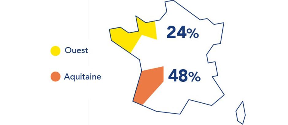 Les régions productrices de carotte en France