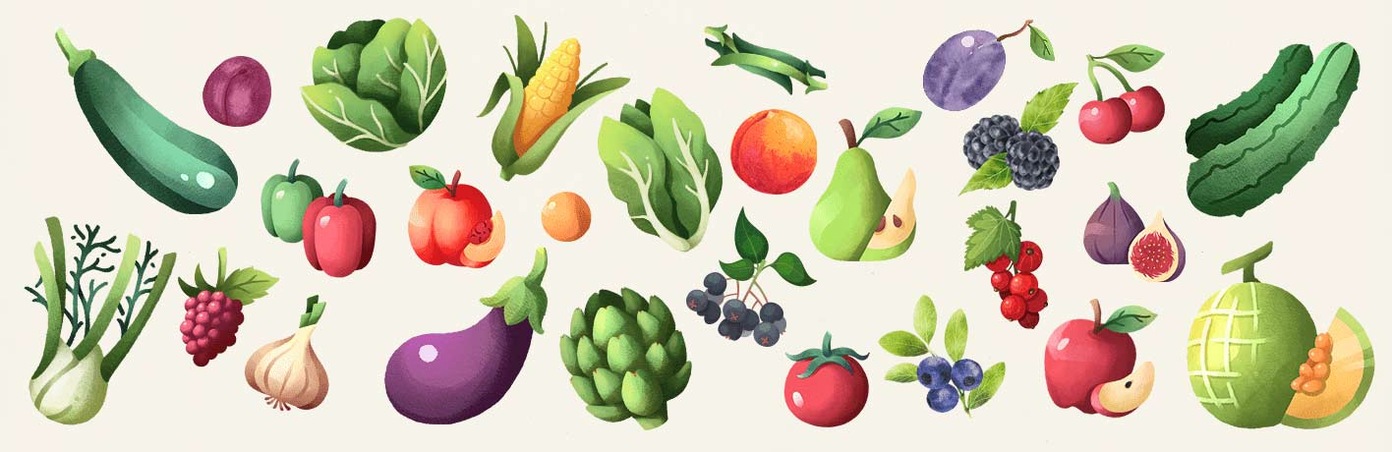 fruits et légumes du mois d'août