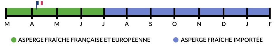 La saisonnalité de l'asperge