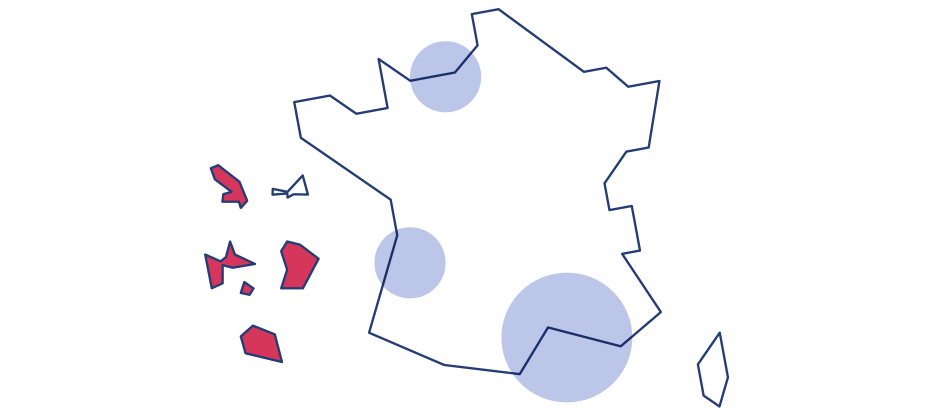 Carte de la production de la patate douce