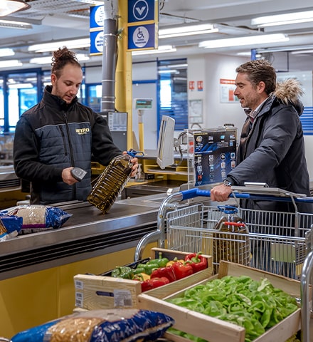 Le service de livraison arrière caisse de METRO