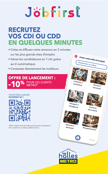 Affiche Jobfirst et METRO