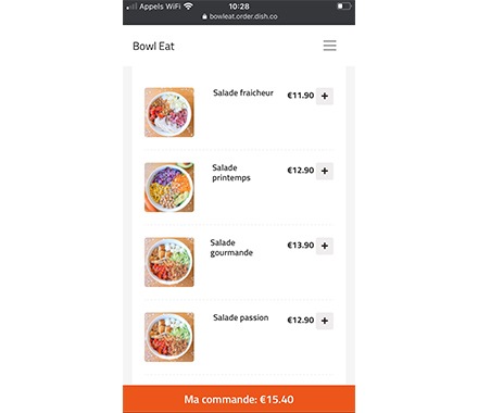 Application DISH de click&collect