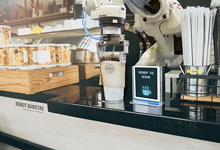 Le robot preparation de cafe