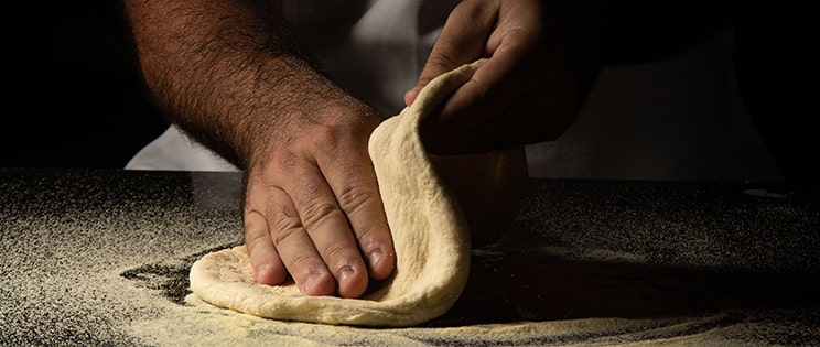 Travail d’une pâte à pizza