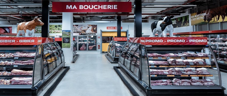 Le rayon boucherie METRO