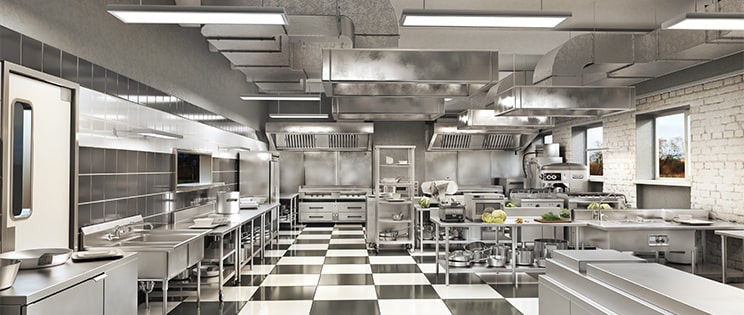 L'installation d'équipement professionnels - Cuisine moderne