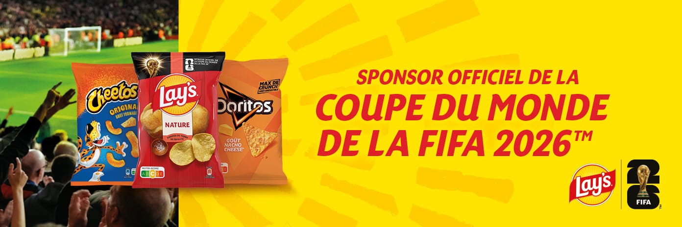 Bannière retail Lay’s, Doritos, Cheetos