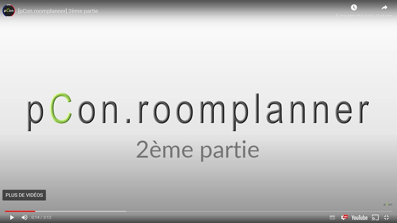 Vidéo Youtube - METRO - Logiciel aménagement de plan - pCon.roomplanner - 2ème partie