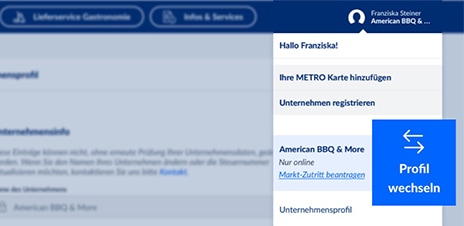 Switch your business context with one click
