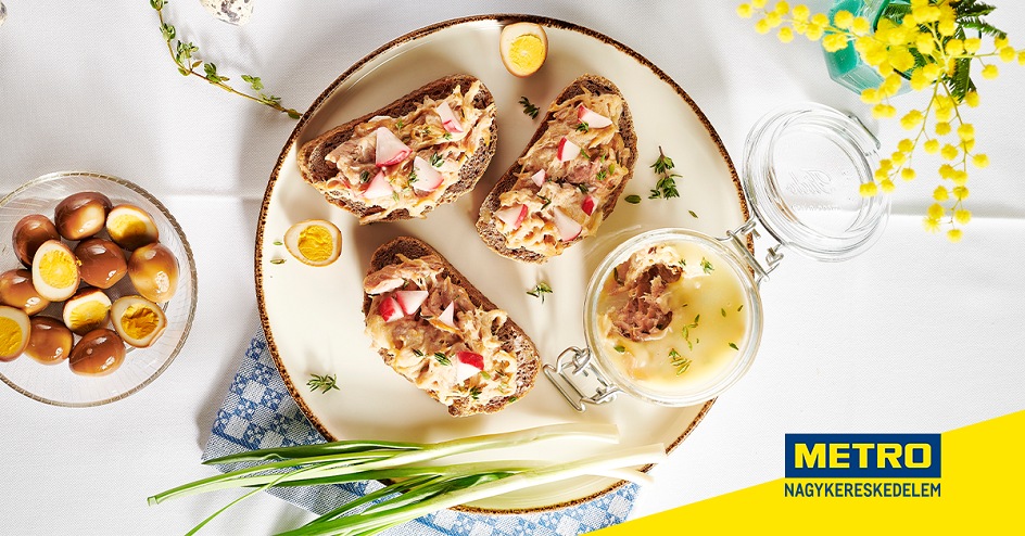 Nyúl rilette, savanyított retek