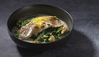 Spenótfőzelék halfilével