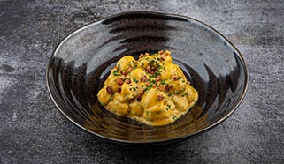 Sütőtökös gnocchi ropogós pancettával Dalnoki Bencétől
