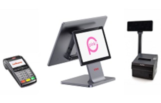 HelloPay banki kártyaterminál, iMin Swan éttermi POS, PinkPOS éttermi szoftver és Fiscat Super FP MAX80 Adóügyi Nyomtató