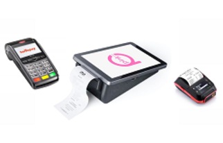 HelloPay banki kártyaterminál, iMin M2 Max éttermi POS, PinkPOS éttermi szoftver és Fiscat Super FP BEE Adóügyi Nyomtató