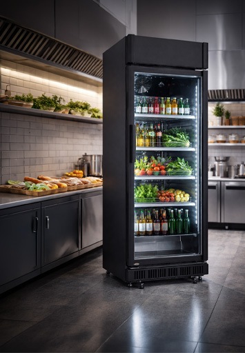 Fridge in context of a kitchen