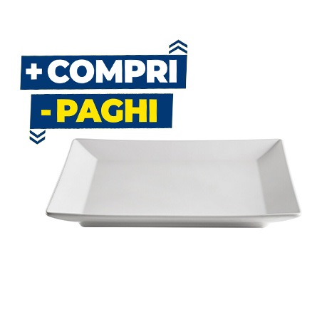 Piatto dal design squadrato