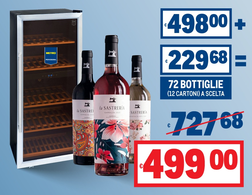 Vendita abbinata cantina e vini