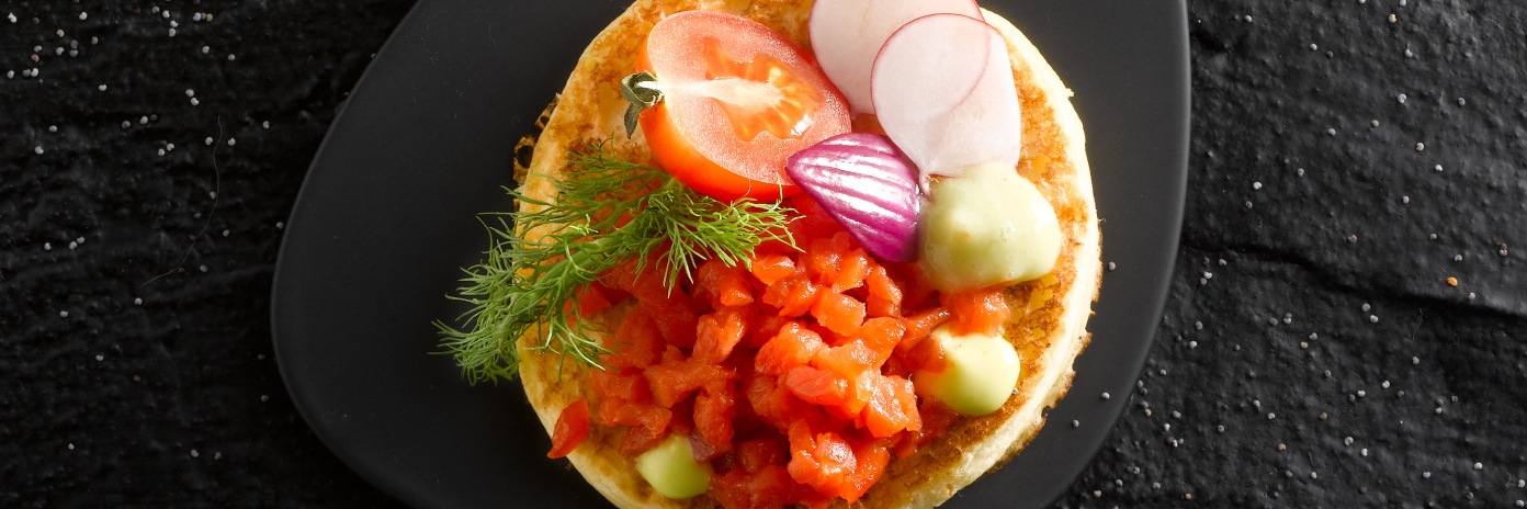 Pancake di ceci e salmone rosso - ricette brunch