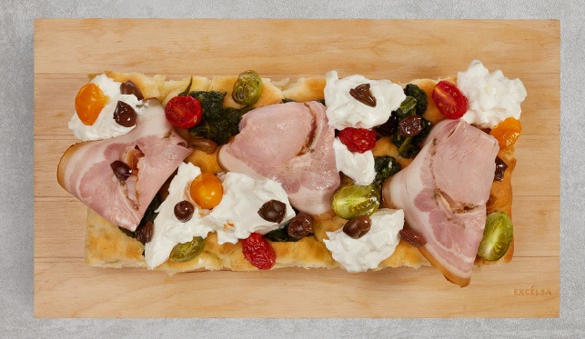 Pizza gourmet spinacino e porchetta - ricette bruch