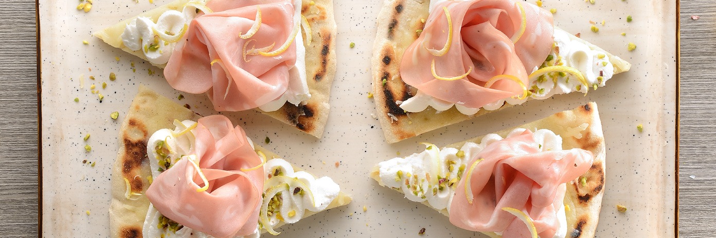 Pizza gourmet alla mortadella - ricette bruch