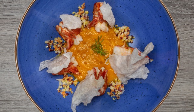 Gamberi tra cielo e terra - ricette pesce 