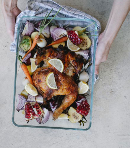 carne de pui la cuptor cu legume