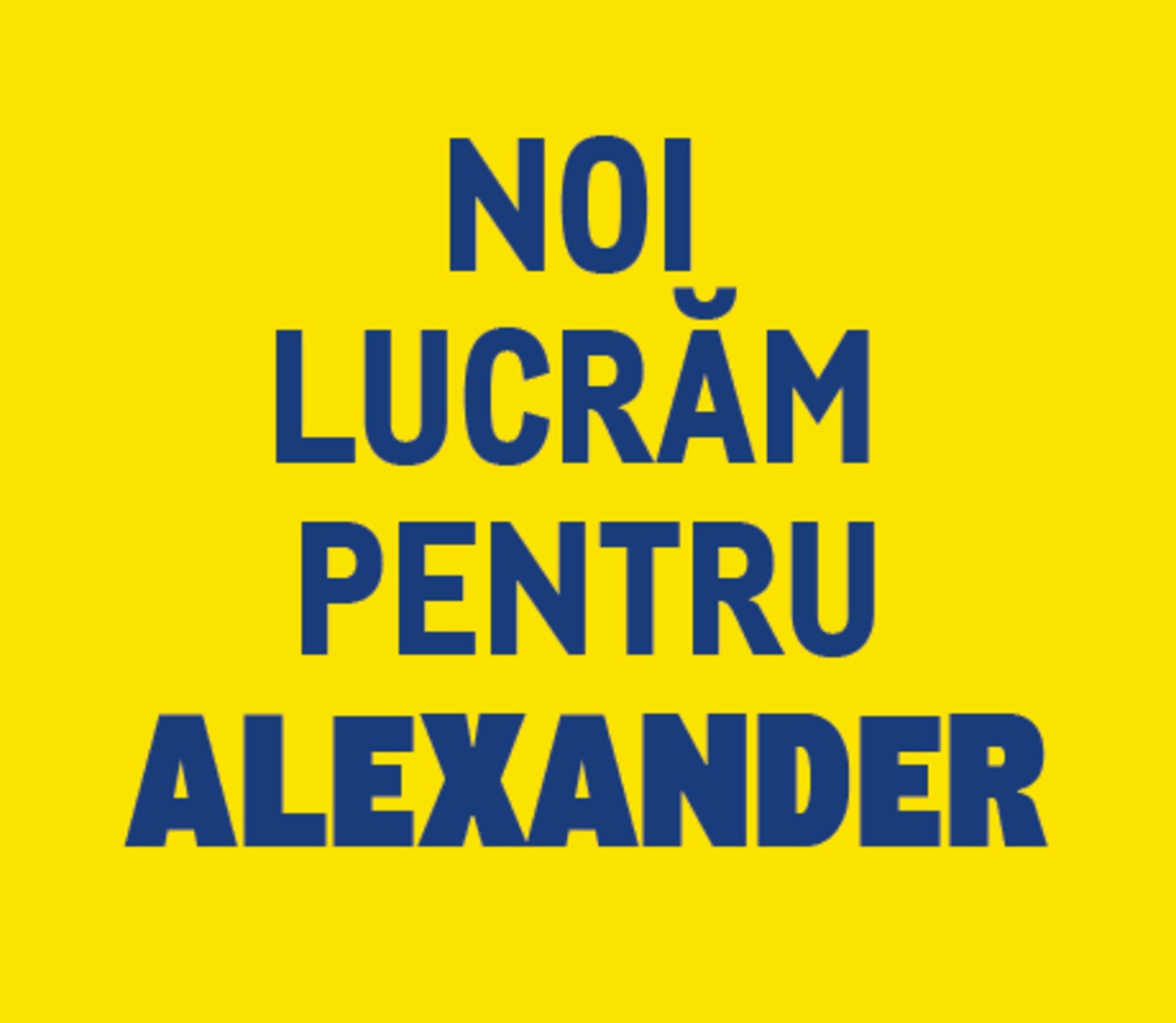 noi lucram pentru tine - alexander