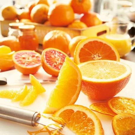 Fructe exotice - citrice taiate (lamai, portocale, grapefruit)