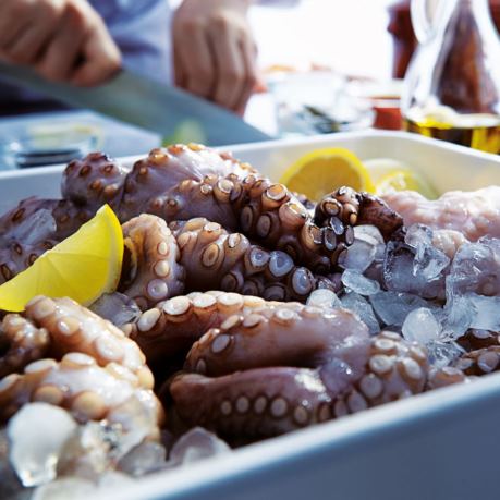 Fructe de mare pret mic metro caracatita pe gheata