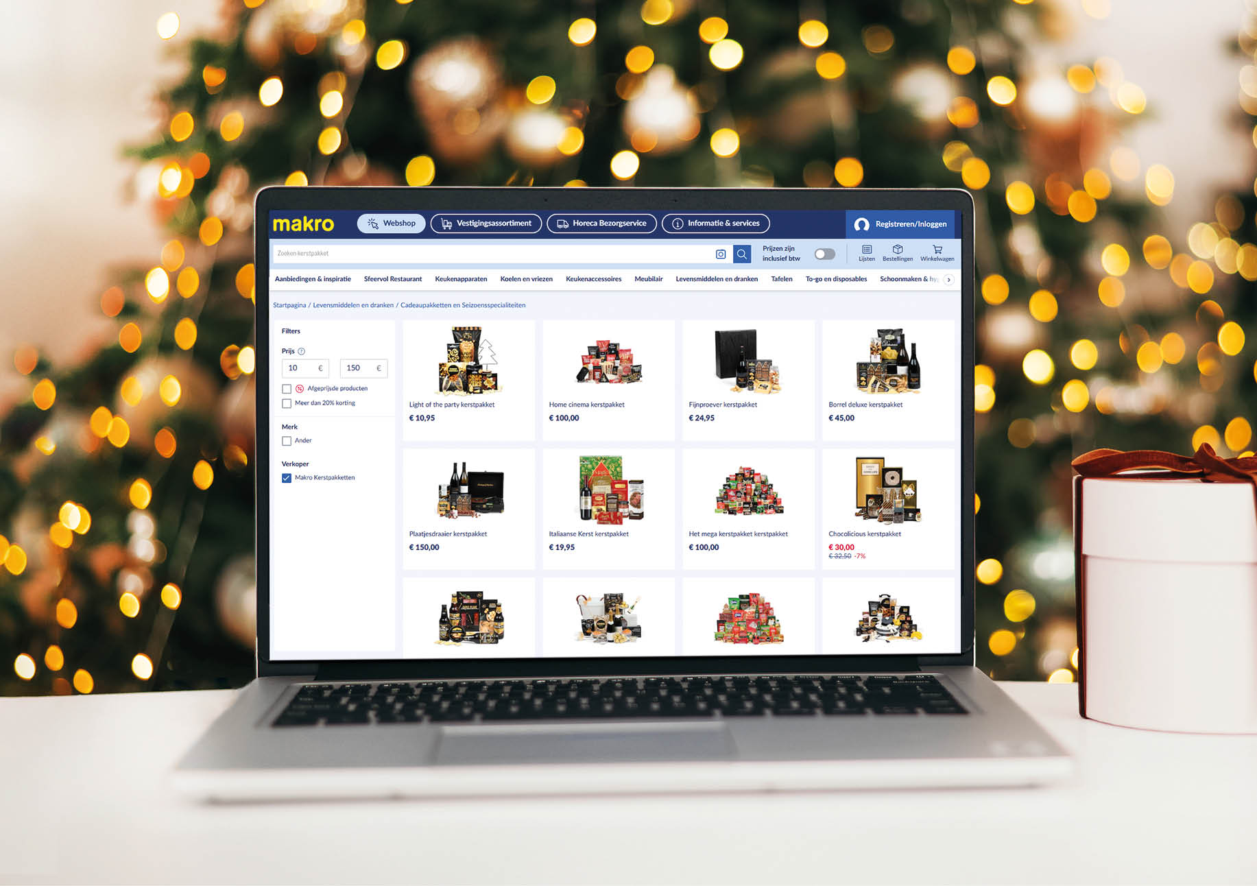 Kerstpakketten kopen Makro Webshop
