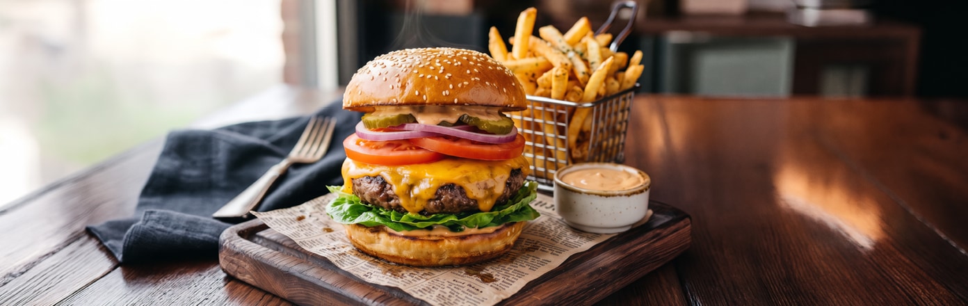 Klassieke cheeseburger