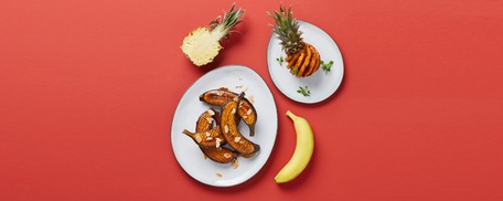 Banaan van de bbq 