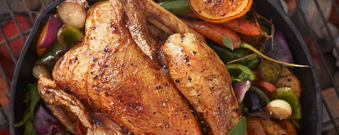 Kip op de BBQ