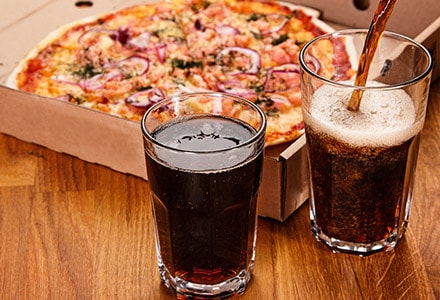 Coca Cola i pizza